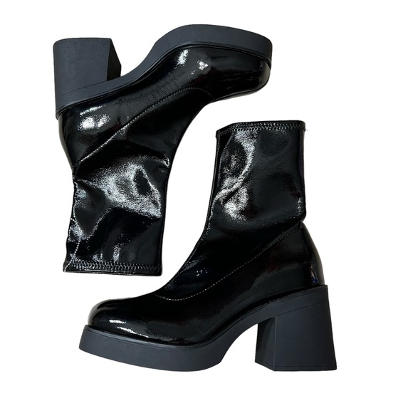 Call It Spring Shoes - CALL IT SPRING Mid Calf Go-Go Boot Chunky Lug Sole